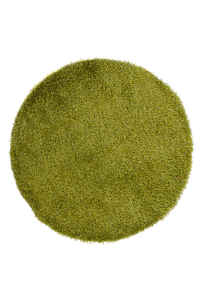 Στρόγγυλο Χαλί Πράσινο Από Τεχνητό Μετάξι Royal Shaggy Royal Carpet 160Χ160 cm