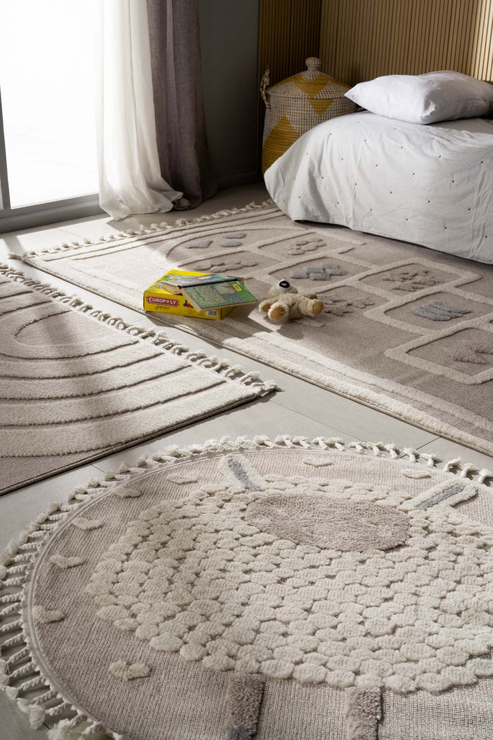 Στρογγυλό παιδικό Χαλί "Lila Kids" Sheep 1.20 ROUND- Royal Carpet