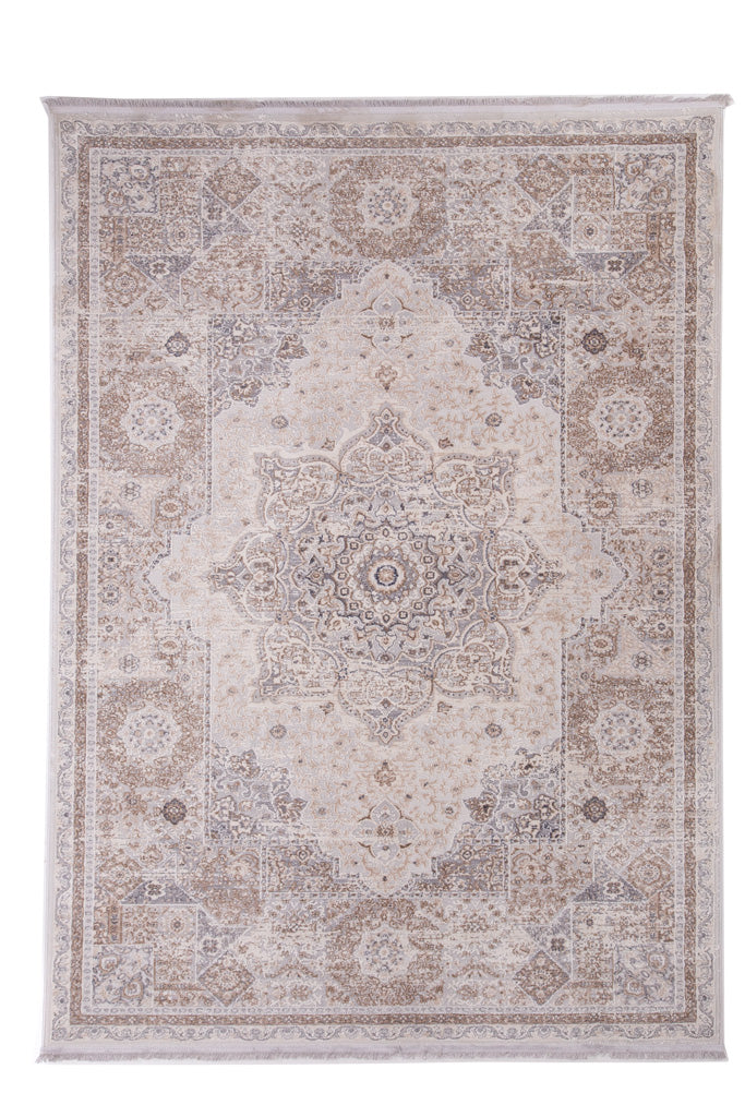 Vintage Χαλί Γκρι-Μπεζ Πολυεστερικό Allure Royal Carpet 1.40X2.00 (16652)