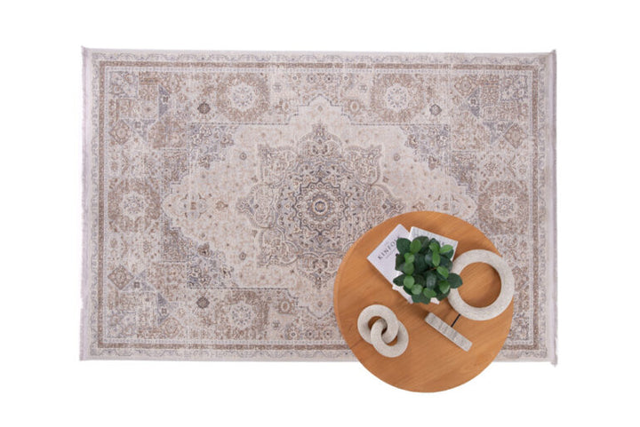 Vintage Χαλί Γκρι-Μπεζ Πολυεστερικό Allure Royal Carpet 1.40X2.00 (16652)