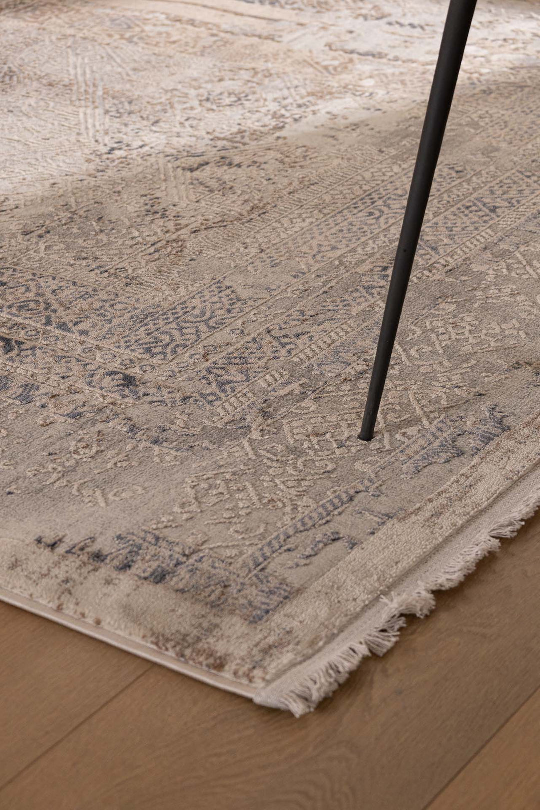 Vintage Στρογγυλό Χαλί Γκρι-Μπεζ Πολυεστερικό Allure Royal Carpet 1.60X1.60 (17496)