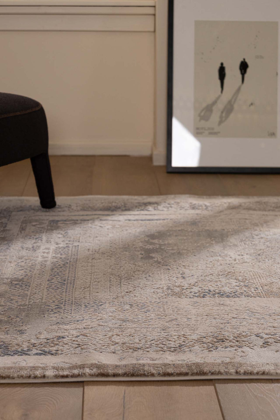 Vintage Στρογγυλό Χαλί Γκρι-Μπεζ Πολυεστερικό Allure Royal Carpet 1.60X1.60 (17496)