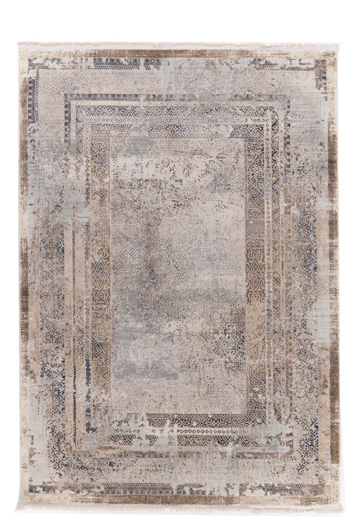 Vintage Στρογγυλό Χαλί Γκρι-Μπεζ Πολυεστερικό Allure Royal Carpet 1.60X1.60 (17496)