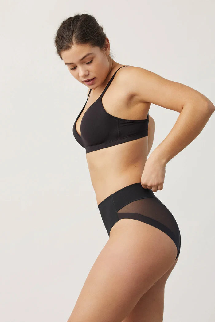 Γυναικείο Λαστέξ Σλιπ Μεσαίας Σύσφιξης Λίκρα Μαύρο Υsabell Mora