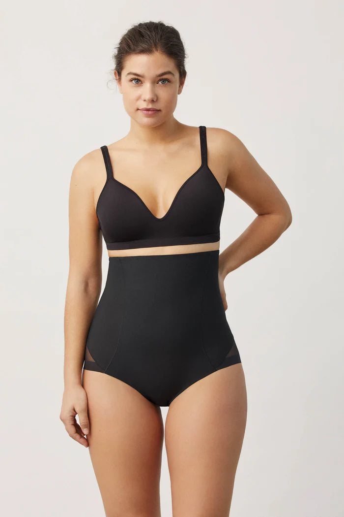 Γυναικείο Λαστέξ Ψηλόμεσο Μέτριας Σύσφιξης Λίκρα Μαύρο Ysabell Mora