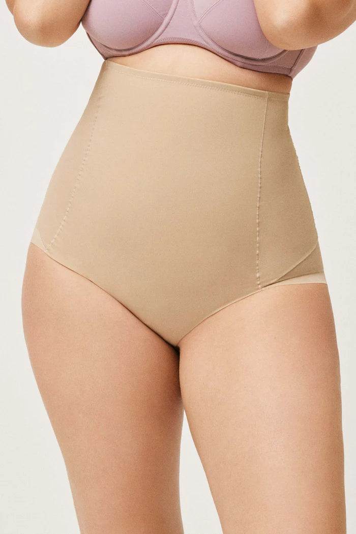 Γυναικείο Λαστέξ Ψηλόμεσο Μέτριας Σύσφιξης Λίκρα Μπεζ Ysabell Mora