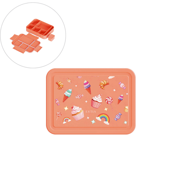 Παιδικό Φαγητοδοχείο Save The Aegean 1330ml Με 5 Θήκες Candy Sky Estia