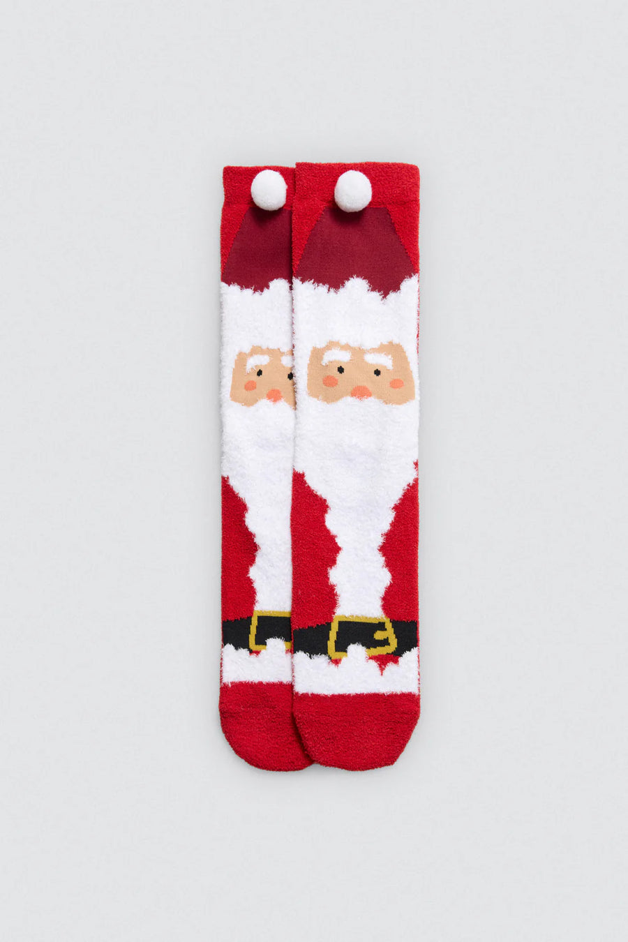 Ανδρικές Χριστουγεννιάτικες Κάλτσες Κόκκινες Αντιολισθητικές με Άγιο Βασίλη Ysabell Mora