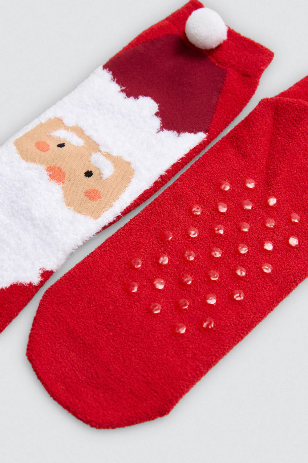 Ανδρικές Χριστουγεννιάτικες Κάλτσες Κόκκινες Αντιολισθητικές με Άγιο Βασίλη Ysabell Mora