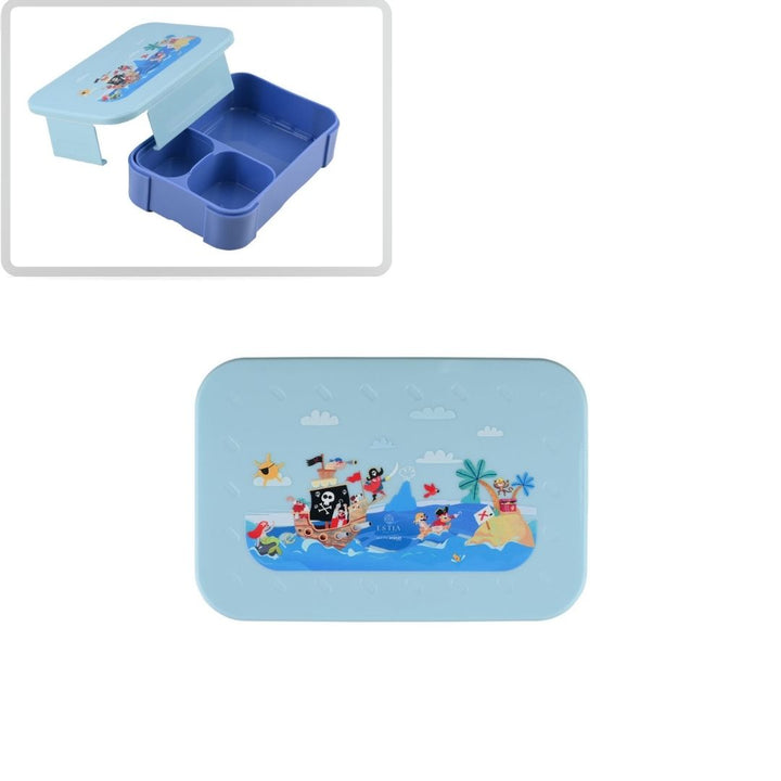 Τάπερ Estia Παιδικό Με 2 Αποσπώμενες Θήκες 900ml Μπλε Treasure Quest