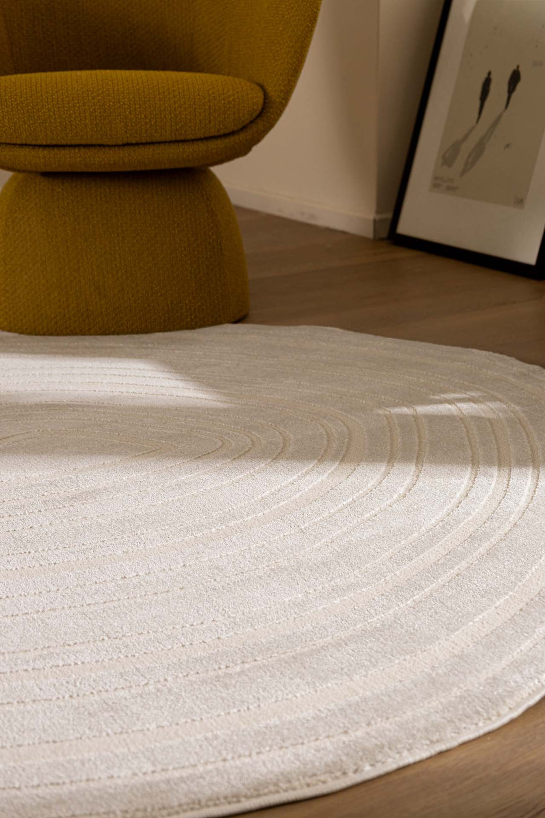 Μοντέρνο Χαλί  Εκρού Πολυεστερικό Organic Shape Royal Carpet 1.33X1.90