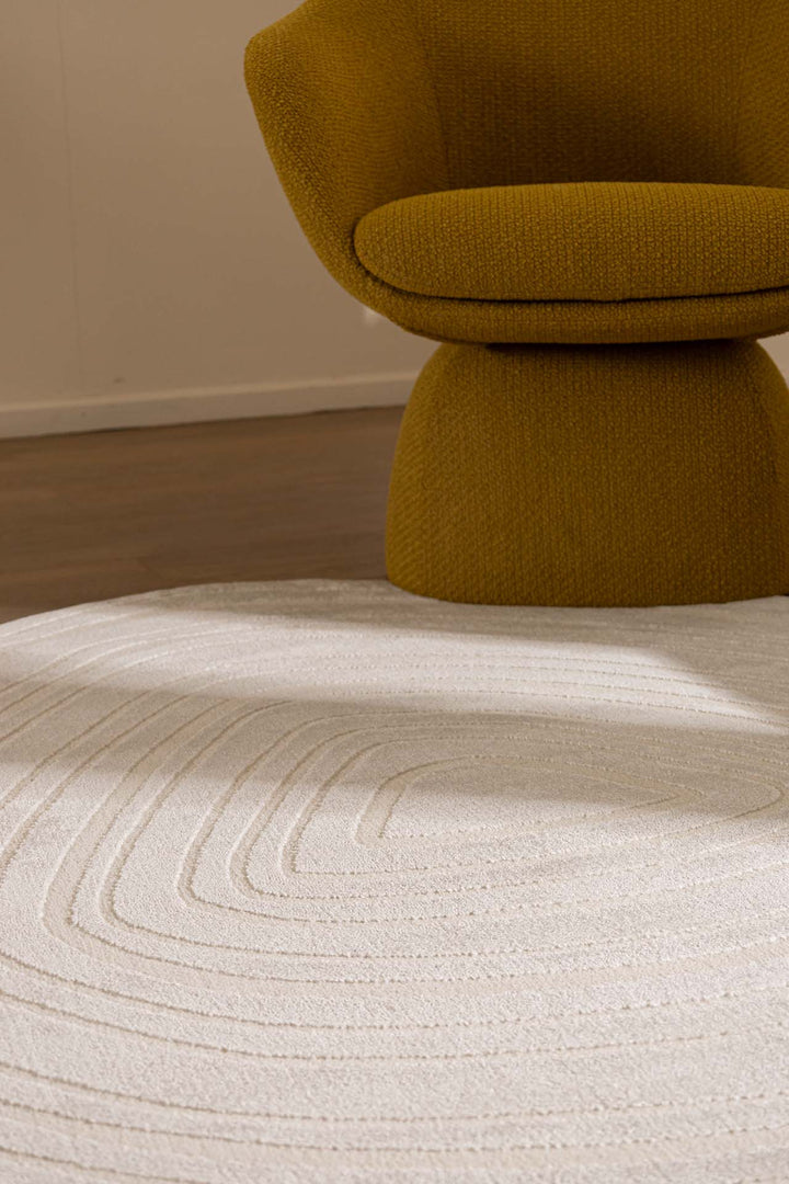 Μοντέρνο Χαλί  Εκρού Πολυεστερικό Organic Shape Royal Carpet 1.33X1.90