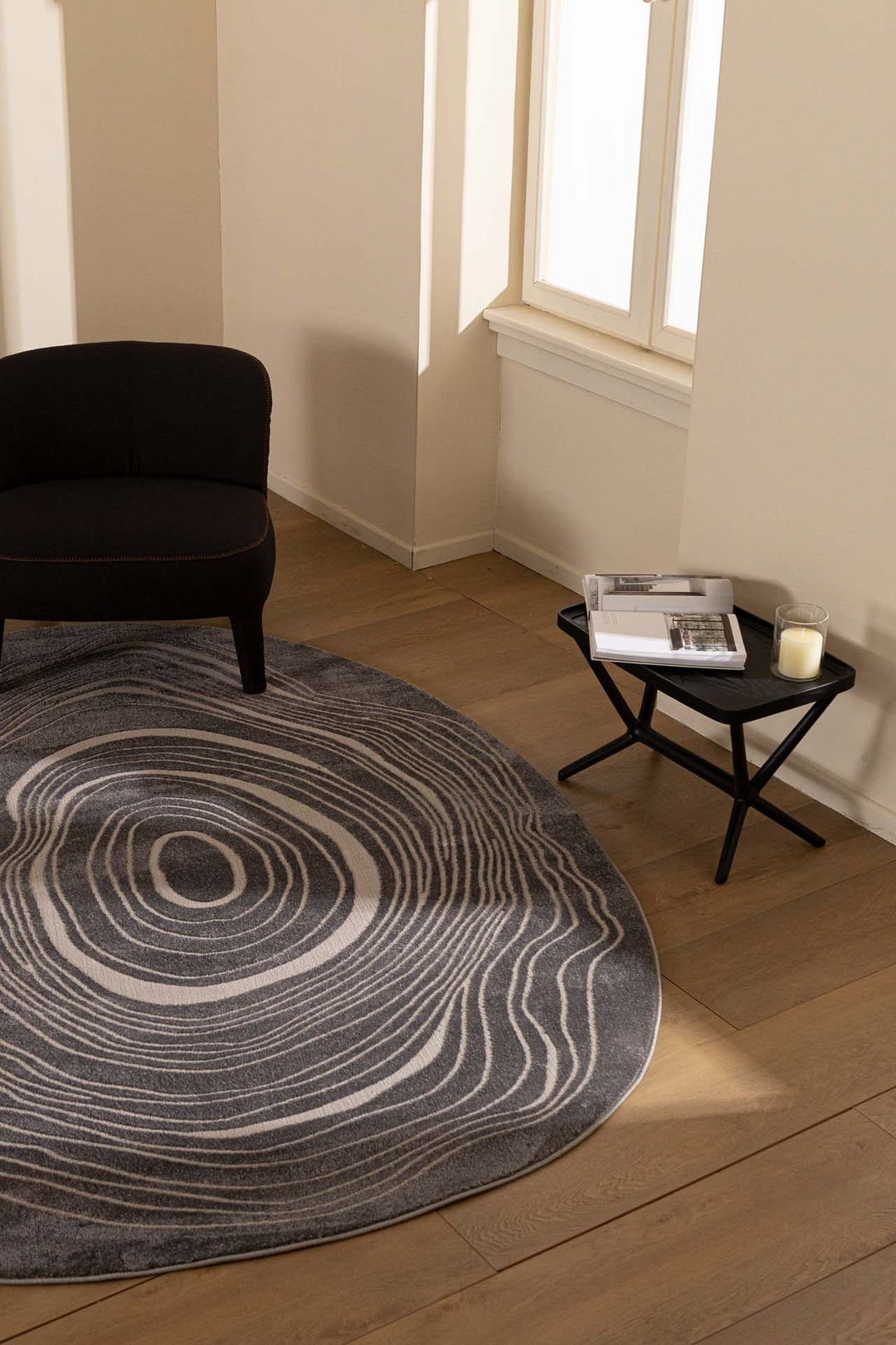 Μοντέρνο Χαλί  Γκρι Πολυεστερικό Organic Shape Royal Carpet 1.60X2.30