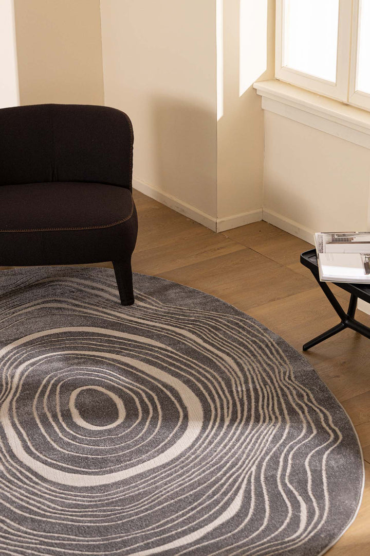 Μοντέρνο Χαλί  Γκρι Πολυεστερικό Organic Shape Royal Carpet 1.33X1.90