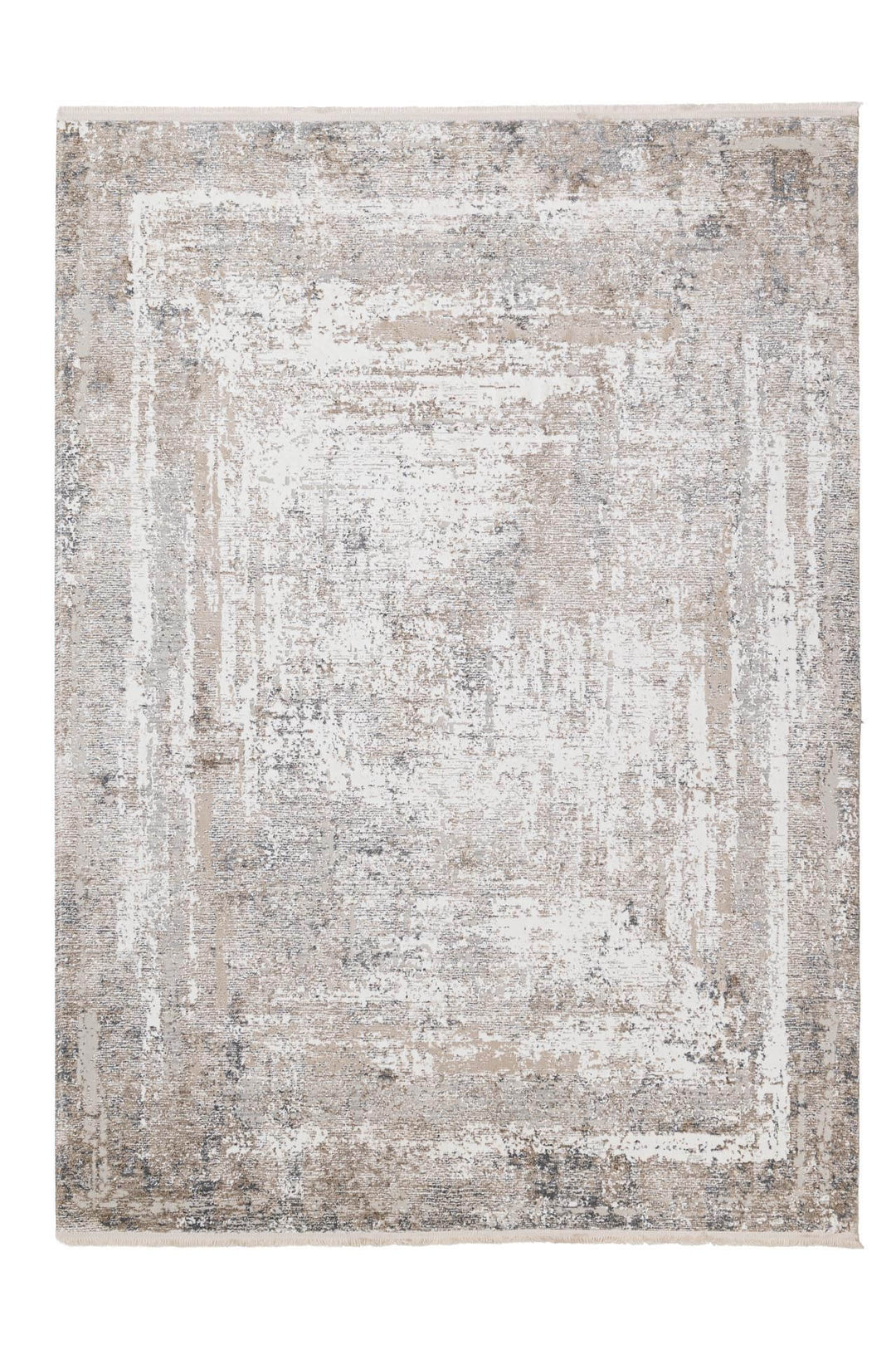 Χαλί Infinity της Royal Carpet σε εκρού και γκρι, σε ολόκληρη όψη, με προσεγμένο σχέδιο της σειράς και εμφανή υφή επιφάνειας.