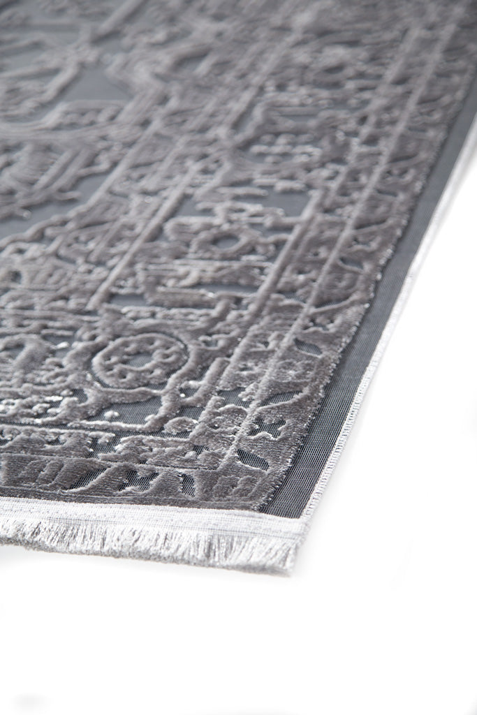 Μοντέρνο Χαλί Μαύρο-Γκρι Lotus Royal Carpet 160X230cm (2927)
