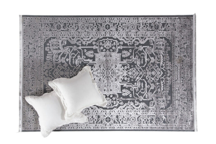 Μοντέρνο Χαλί Μαύρο-Γκρι Lotus Royal Carpet 160X230cm (2927)
