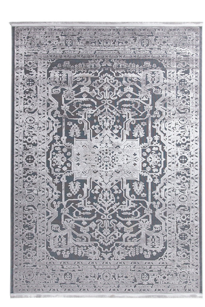 Μοντέρνο Χαλί Μαύρο-Γκρι Lotus Royal Carpet 160X230cm (2927)
