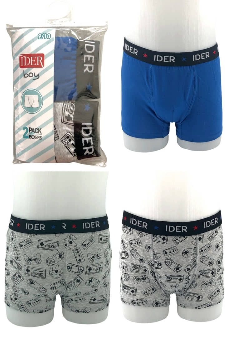 2-PACK ΑΓΟΡΙΣΤΙΚΟ BOXER ΒΑΜΒΑΚΕΡΟ ΜΕ ΕΞΩΤΕΡΙΚΟ ΛΑΣΤΙΧΟ ΚΑΙ ΣΧΕΔΙΟ ΚΟΝΣΟΛΕΣ