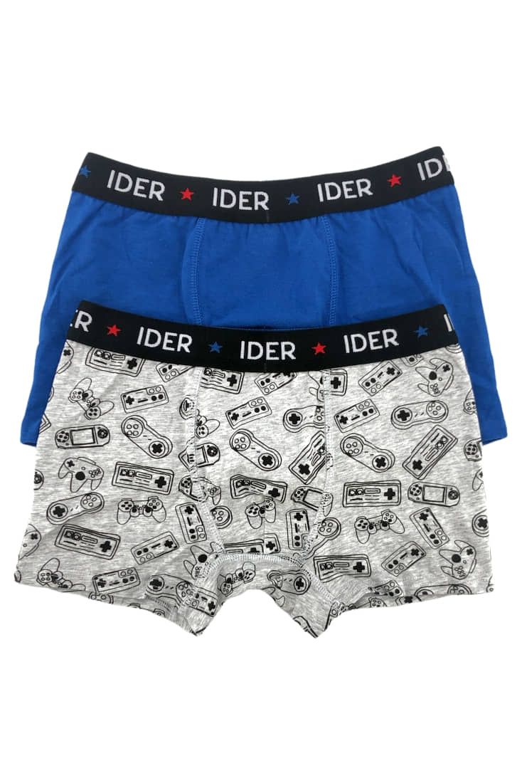 2-PACK ΑΓΟΡΙΣΤΙΚΟ BOXER ΒΑΜΒΑΚΕΡΟ ΜΕ ΕΞΩΤΕΡΙΚΟ ΛΑΣΤΙΧΟ ΚΑΙ ΣΧΕΔΙΟ ΚΟΝΣΟΛΕΣ