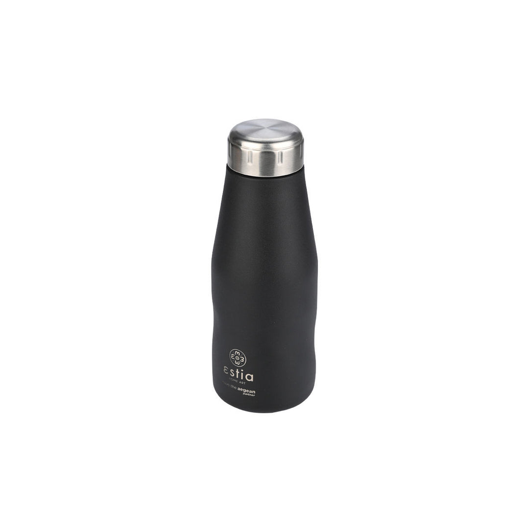 Estia Μπουκάλι Θερμός Save The Aegean Μαύρο Midnight Black Travel Flask