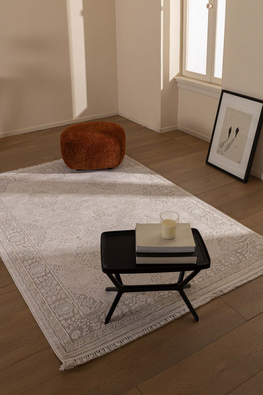 Vintage Χαλί Γκρι-Μπεζ Πολυεστερικό Allure Royal Carpet 1.60Χ2.30 (36478)