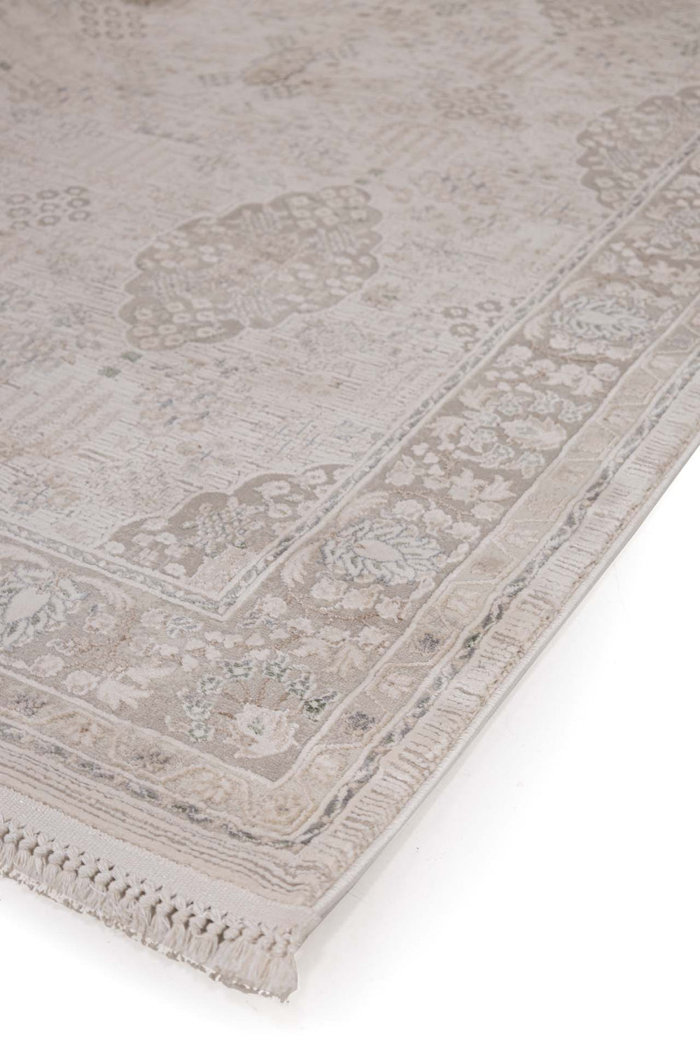 Vintage Στρογγυλό Χαλί Γκρι-Μπεζ Πολυεστερικό Allure Royal Carpet 1.60Χ1.60 (36478)