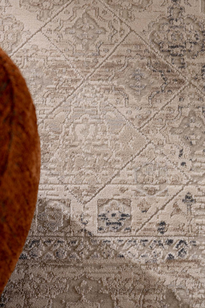 Vintage Χαλί Γκρι-Μπεζ Πολυεστερικό Allure Royal Carpet 1.60Χ2.30 (37379)