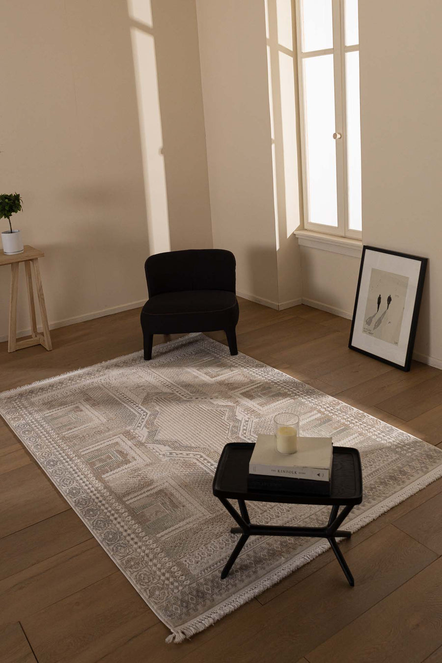 Vintage Χαλί Γκρι-Μπεζ Πολυεστερικό Allure Royal Carpet 2.00Χ2.90 (37601)