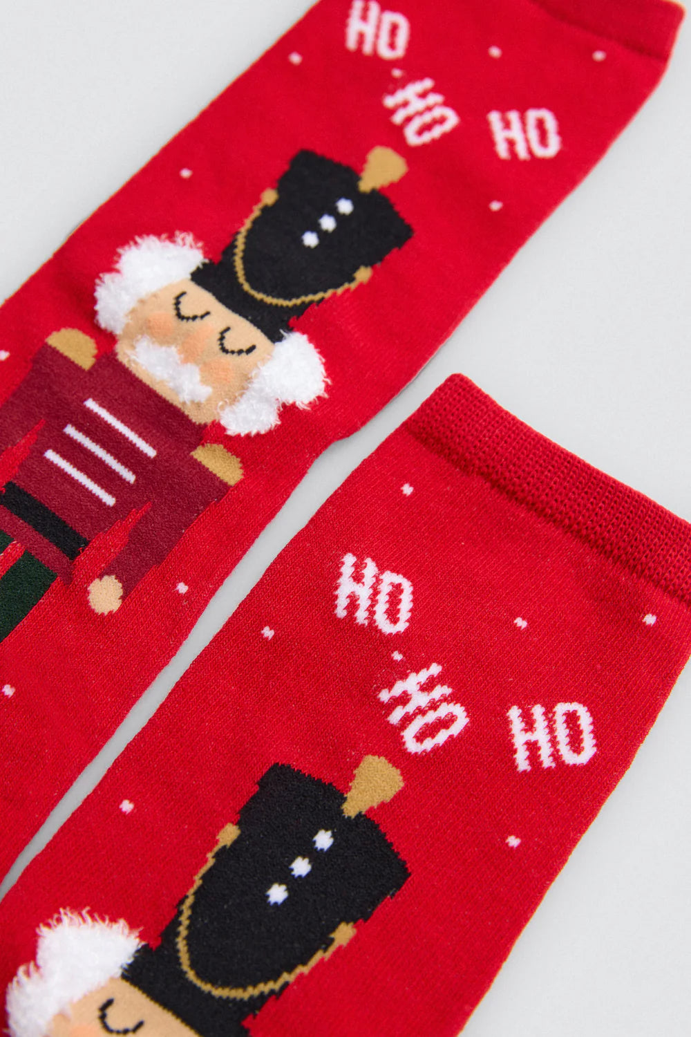 Unisex Παιδικές Χριστουγεννιάτικες Κάλτσες Κόκκινες με Σχέδια Σετ 2 Ζευγάρια Ysabell Mora