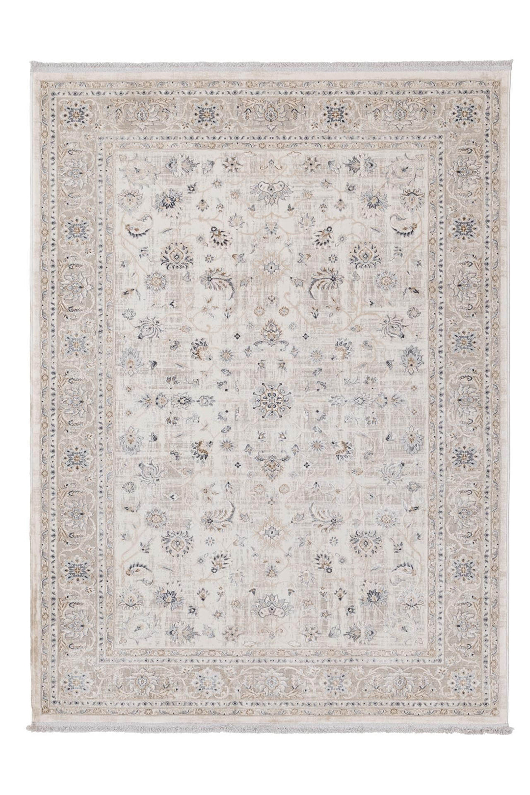Χαλί Allure της Royal Carpet σε εκρού, σε ολόκληρη όψη, με προσεγμένο σχέδιο της σειράς και εμφανή υφή επιφάνειας.