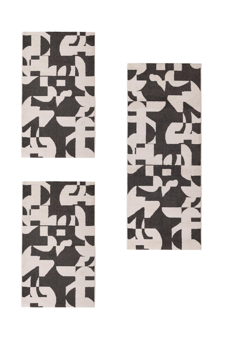 Μοντέρνο Γκρι Σετ Κρεβατοκάμαρας 3τμχ Century Royal Carpet (486CGREY)
