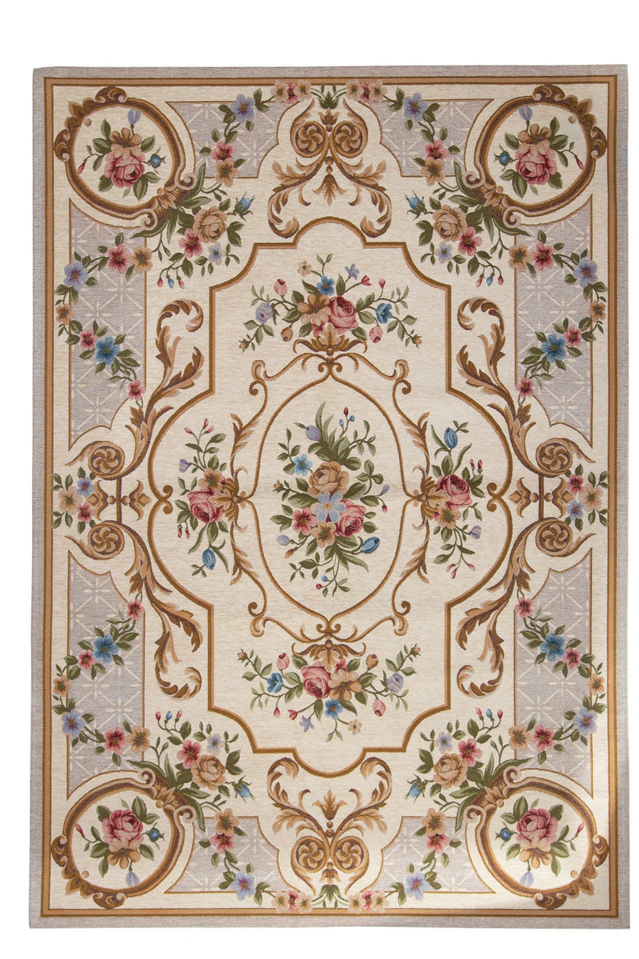 Χαλί Αντιολισθητικό Φλοράλ Μπεζ Canvas Classic Royal Carpet (514W)