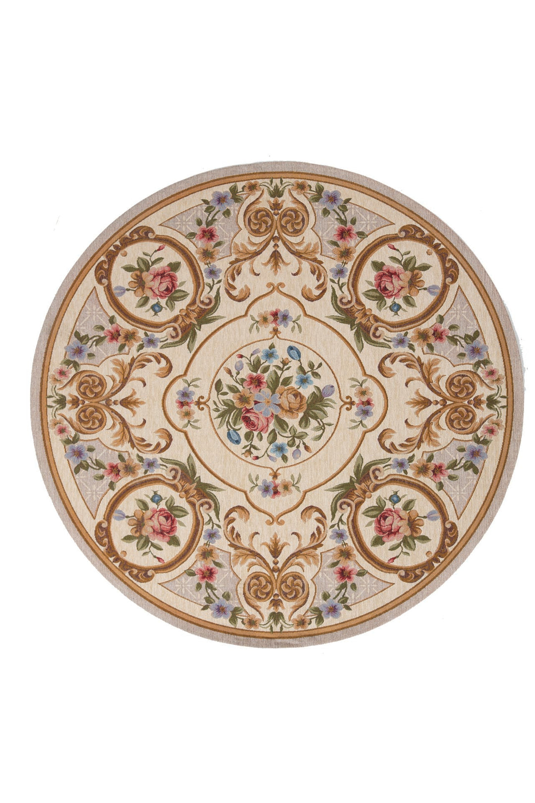Χαλί Αντιολισθητικό Φλοράλ Μπεζ Canvas Classic Royal Carpet (514W)