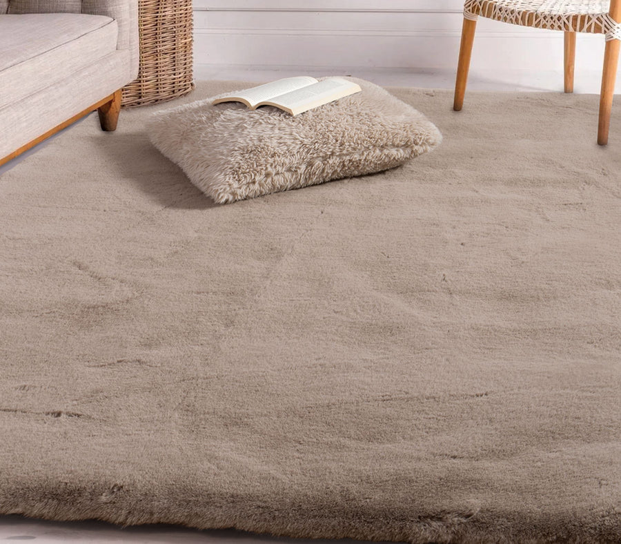 Γούνινο Χαλί Καφέ Estelle Nef Nef Homeware 200Χ300