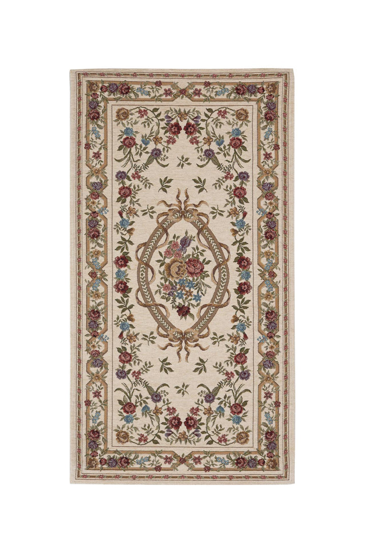 Χαλί Αντιολισθητικό Φλοράλ Μπεζ Canvas Classic Royal Carpet (520J)