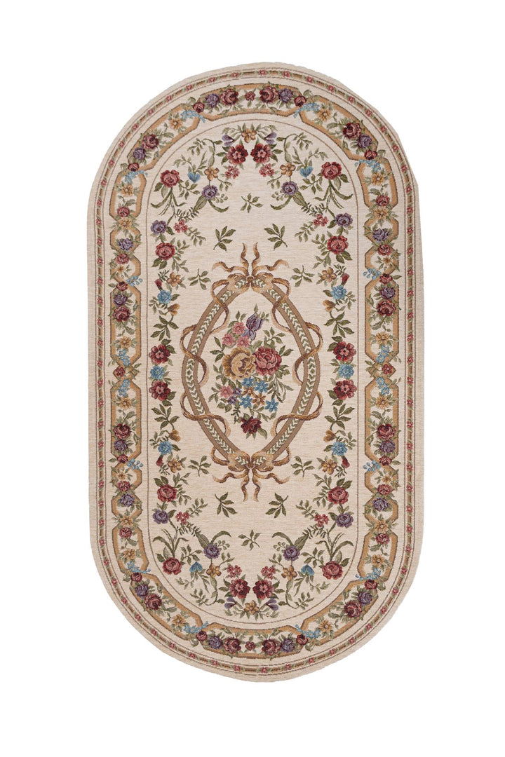 Χαλί Αντιολισθητικό Φλοράλ Μπεζ Canvas Classic Royal Carpet (520J)