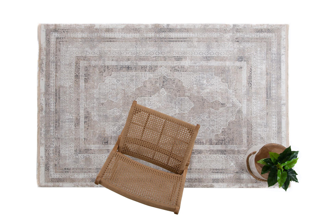 Vintage Χαλί Γκρι-Λευκό Πολυεστερικό Infinity Royal Carpet 2.00X2.50