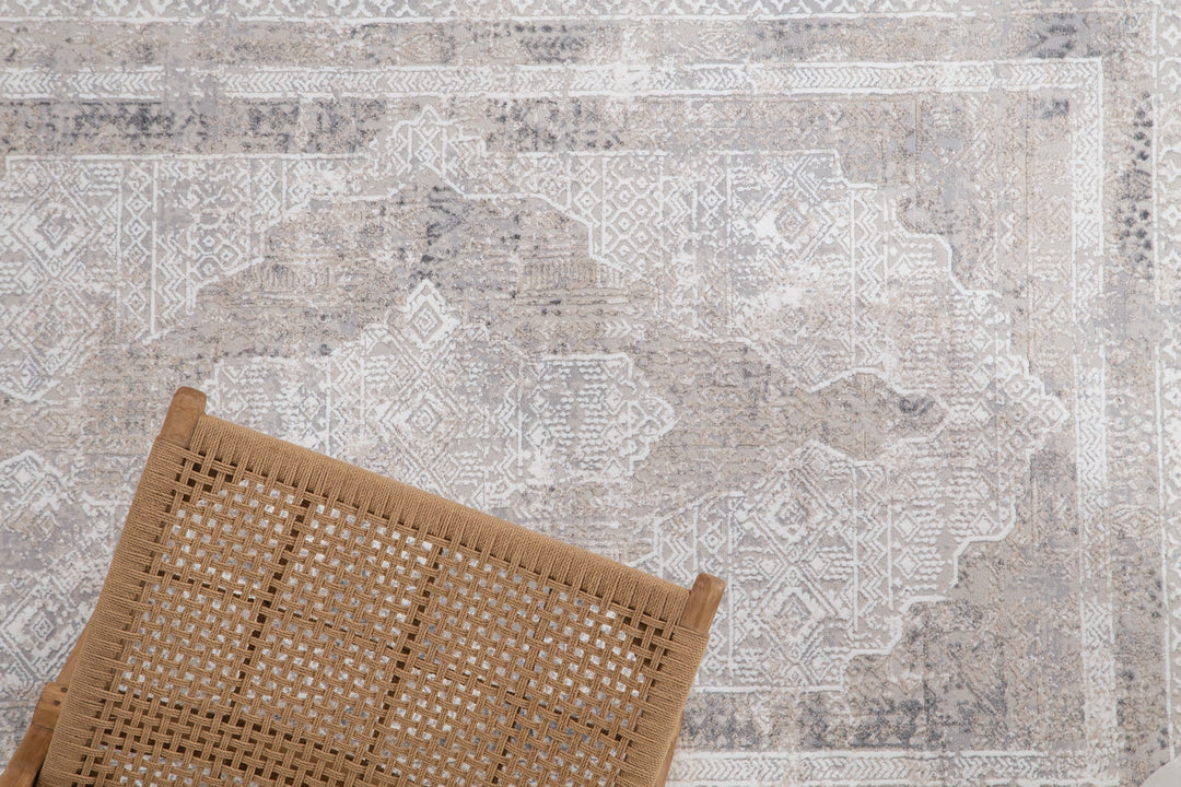 Vintage Χαλί Γκρι-Λευκό Πολυεστερικό Infinity Royal Carpet 2.00X2.50