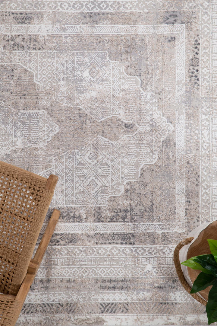 Vintage Χαλί Γκρι-Λευκό Πολυεστερικό Infinity Royal Carpet 2.00X2.50