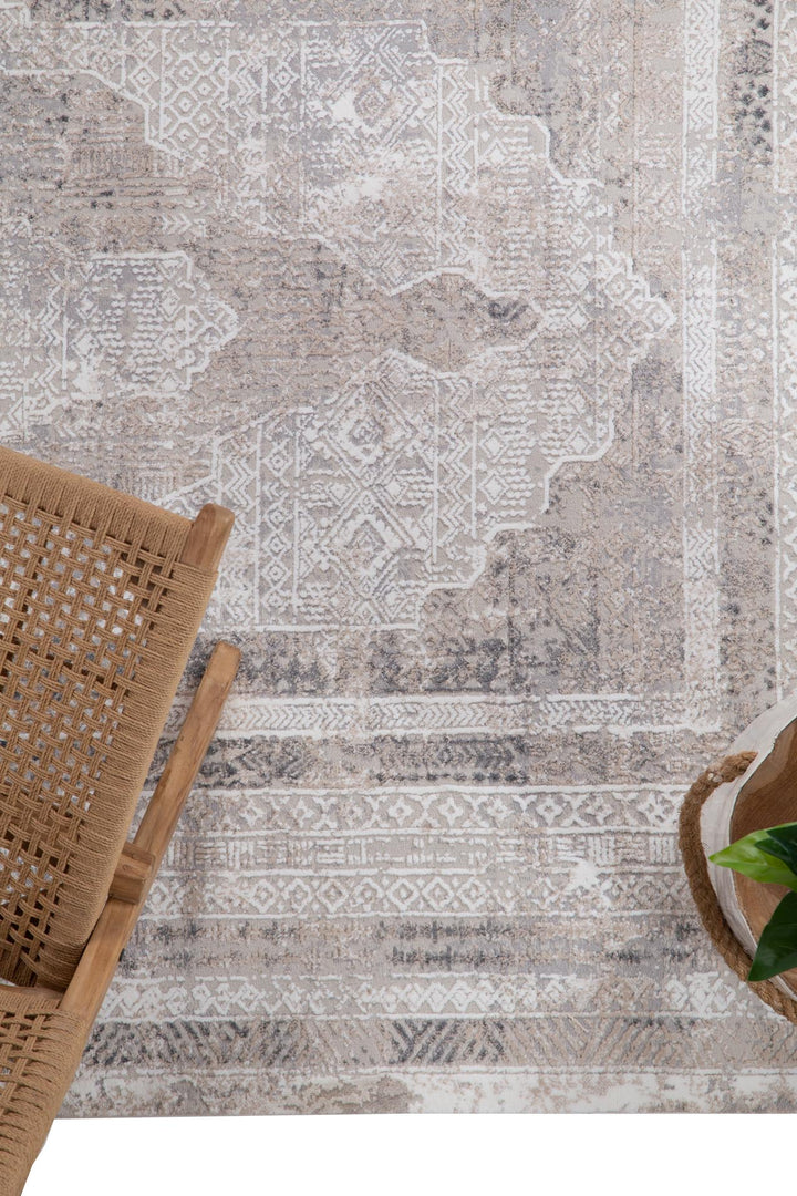 Vintage Χαλί Γκρι-Λευκό Πολυεστερικό Infinity Royal Carpet 2.00X2.50