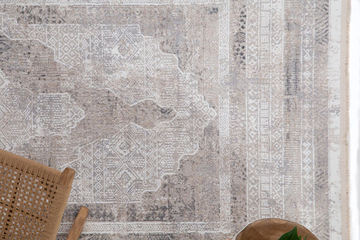 Vintage Χαλί Γκρι-Λευκό Πολυεστερικό Infinity Royal Carpet 2.00X2.50