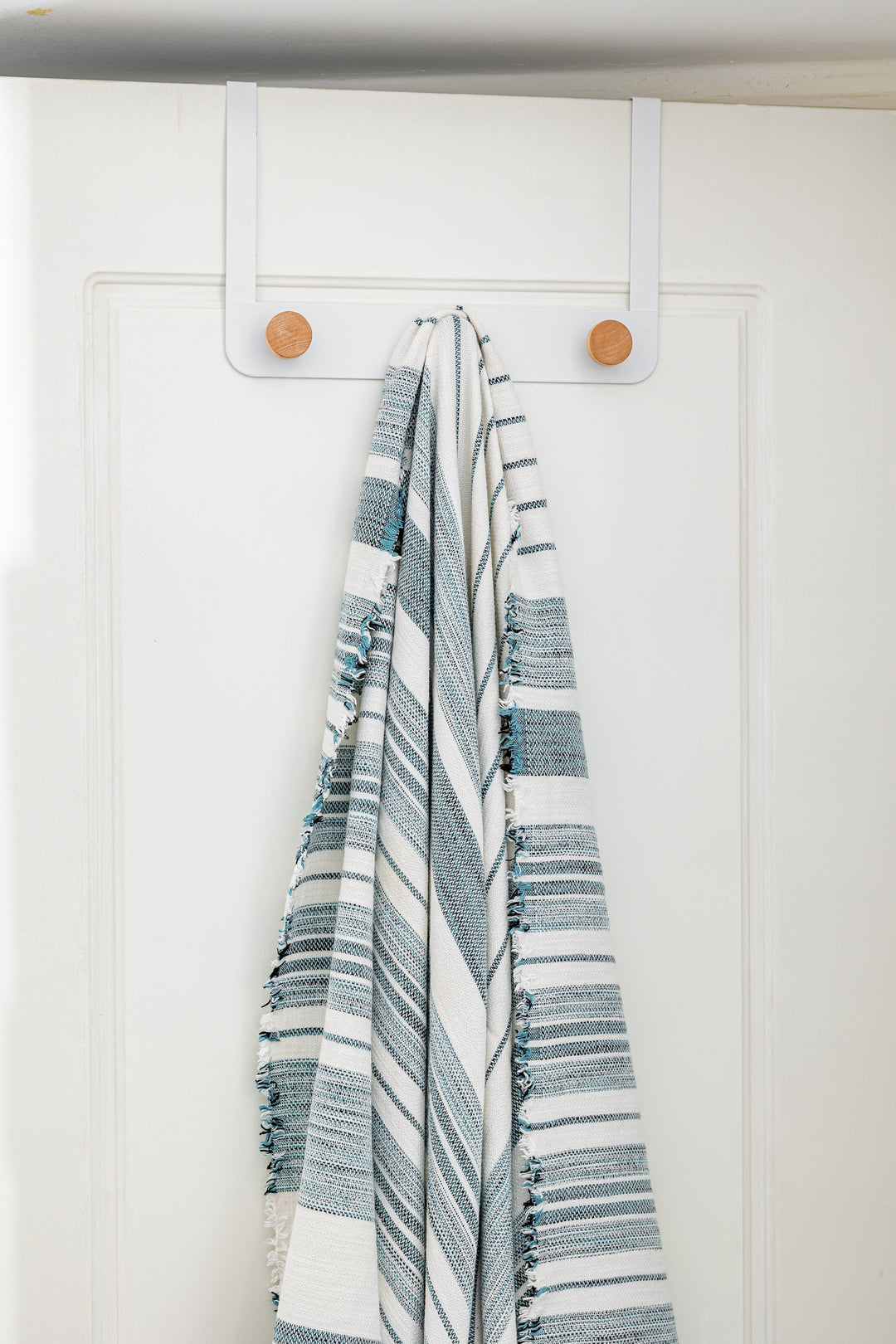 Κρεμάστρα Πόρτας 3 Θέσεων Λευκή Μεταλλική Estia