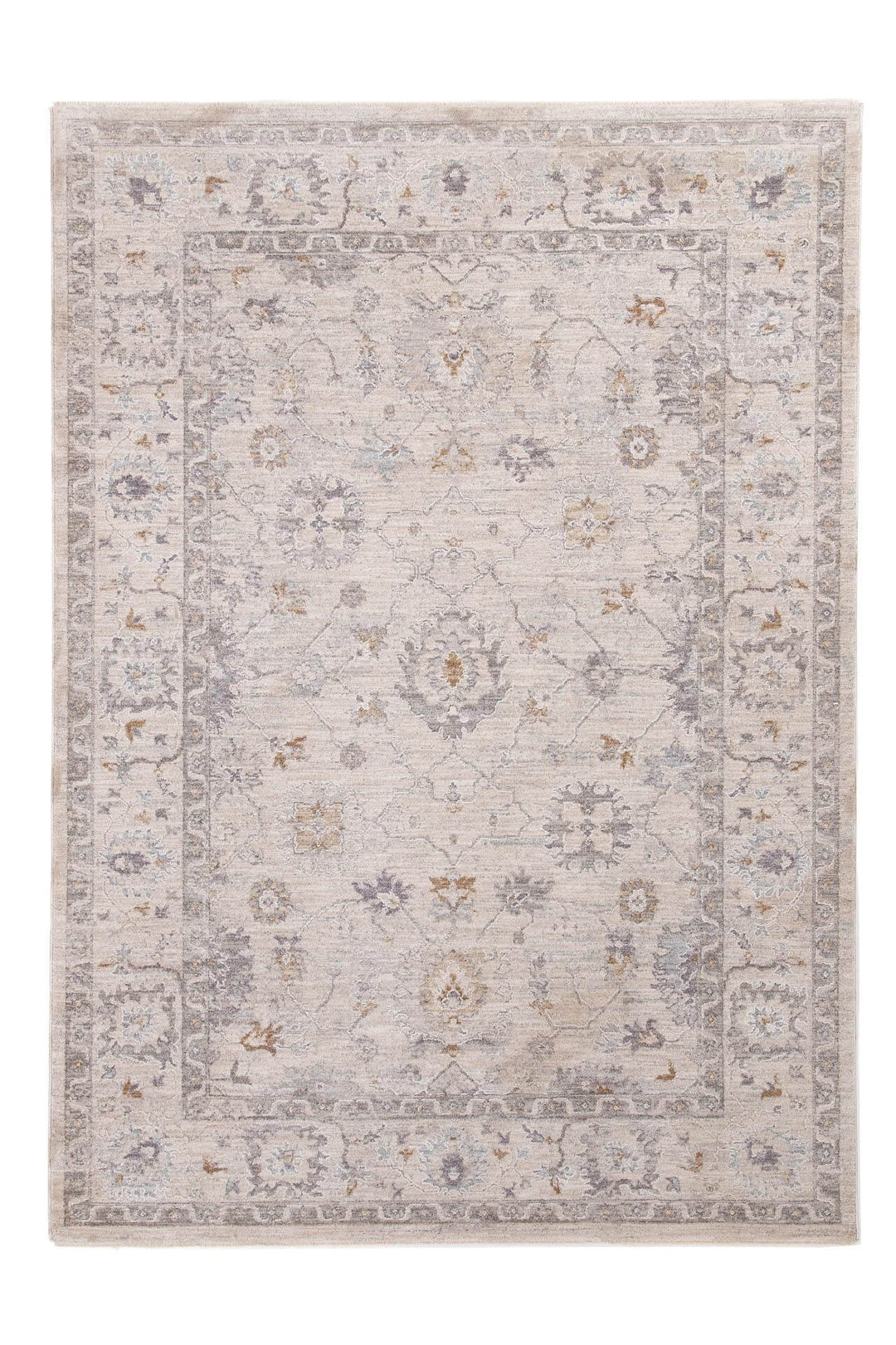 Χαλί Tabriz της Royal Carpet σε ανοιχτό γκρι, σε ολόκληρη όψη, με προσεγμένο σχέδιο της σειράς και εμφανή υφή επιφάνειας.