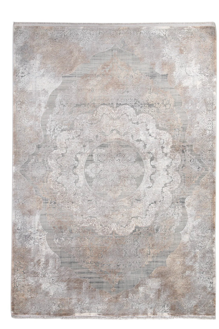 Vintage Χαλί Γκρι-Μπεζ Bamboo Silk Royal Carpet 100X160 (6864A)