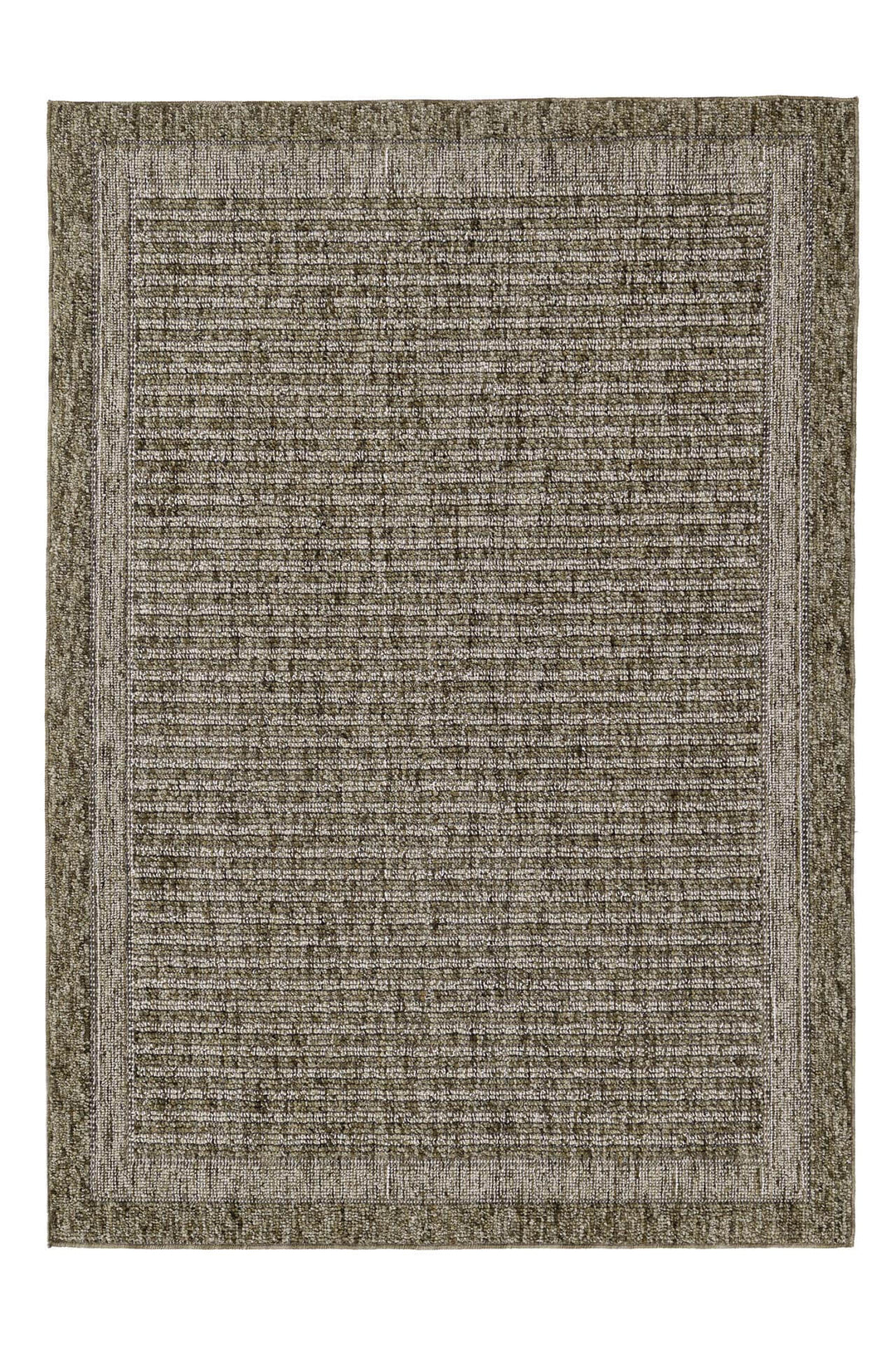 Χαλί Leon της Royal Carpet σε πράσινο, σε ολόκληρη όψη, με προσεγμένο σχέδιο της σειράς και εμφανή υφή επιφάνειας.