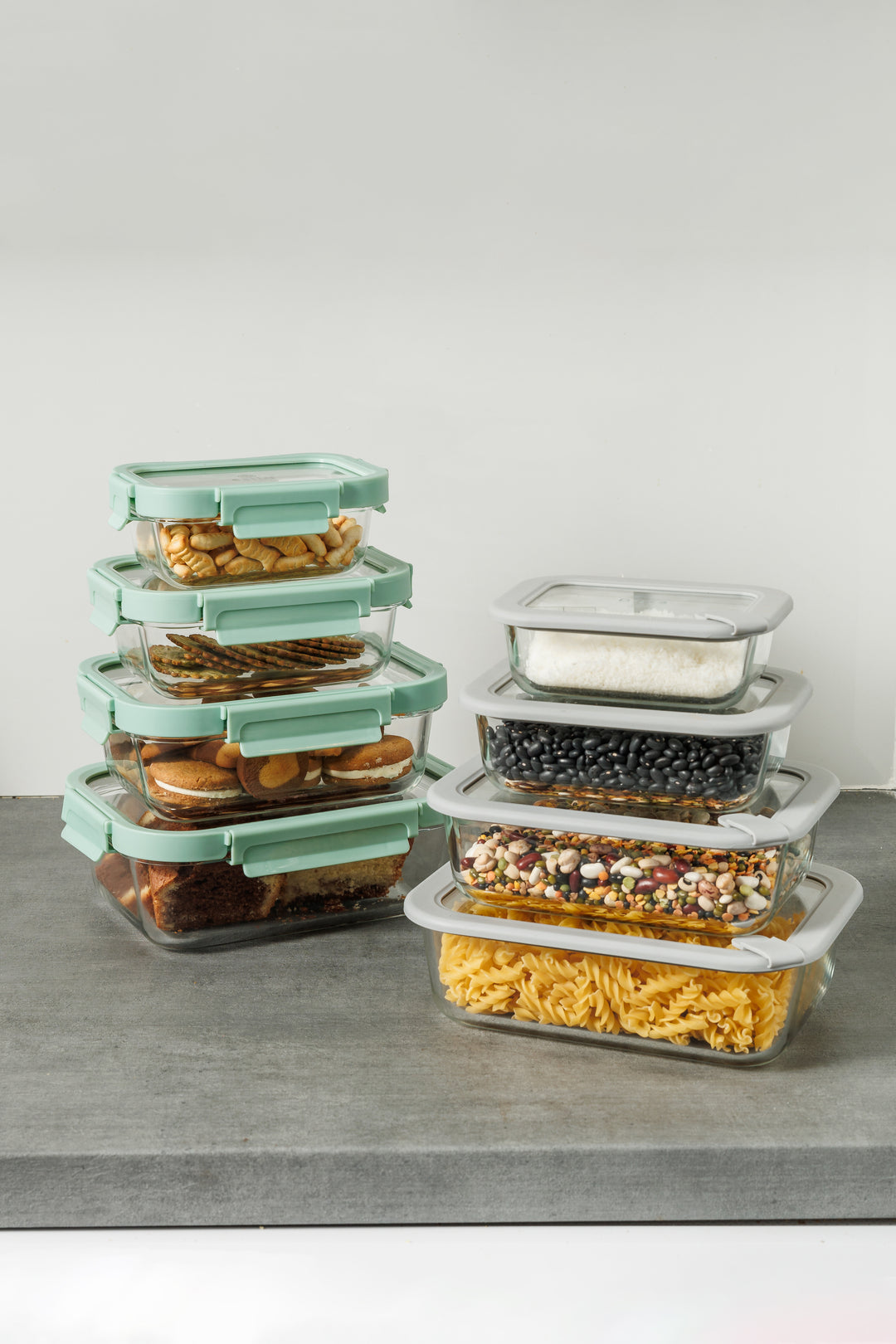 Estia Φαγητοδοχείο Γυάλινο 370ml Με Πλαστικό Καπάκι Μπεζ Click & Seal