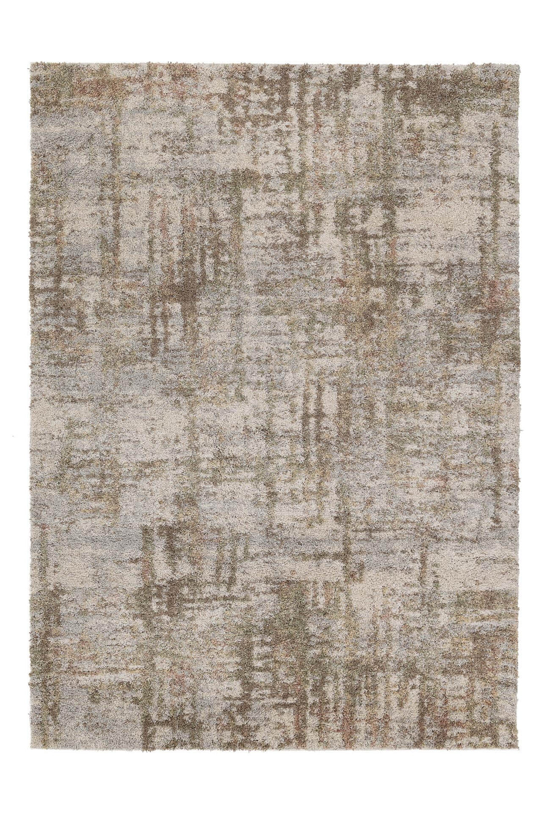 Χαλί Nova Shaggy της Royal Carpet σε εκρού, σε ολόκληρη όψη, με πλούσια shaggy υφή και εμφανή υφή επιφάνειας.