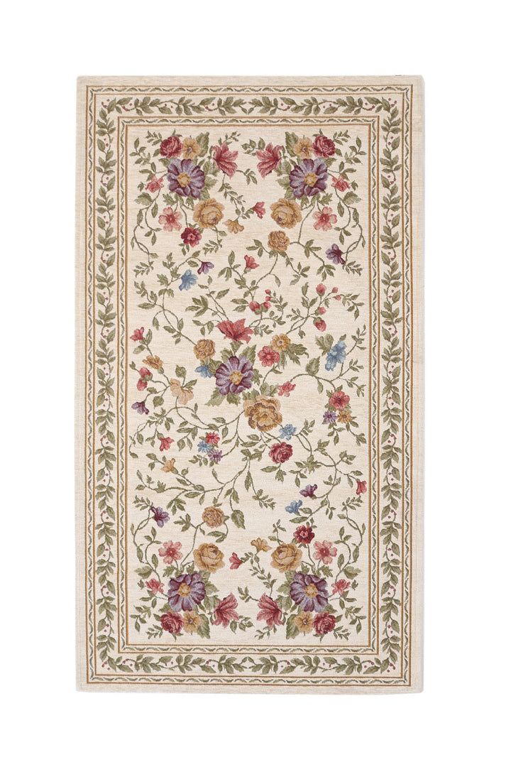 Χαλί Αντιολισθητικό Φλοράλ Μπεζ Canvas Classic Royal Carpet (821J)