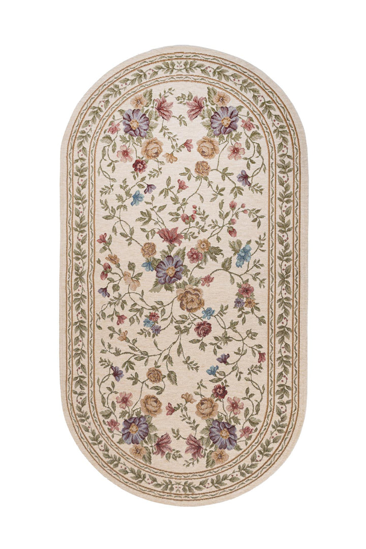 Χαλί Αντιολισθητικό Φλοράλ Μπεζ Canvas Classic Royal Carpet (821J)